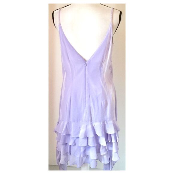 Eva Blue Lilac Ruffle Dress - Picture 2 of 5
